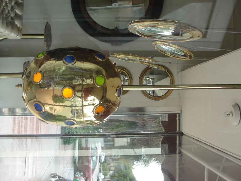 Brass Egg Orb Light Fixture 2