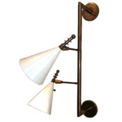 Double Coned Wall Light Fixture