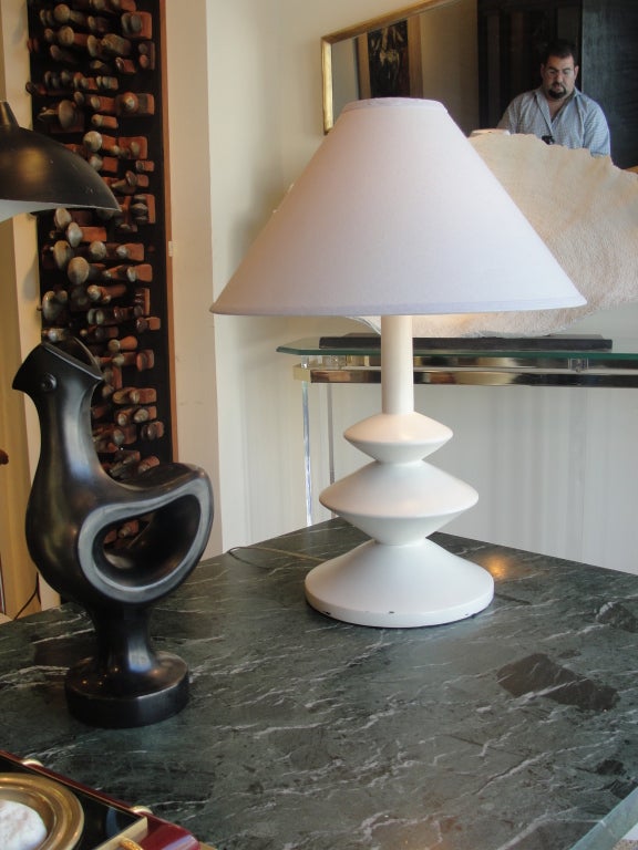 20th Century Pair of Jacques Grange for Sirmos Table Lamps (labelled)
