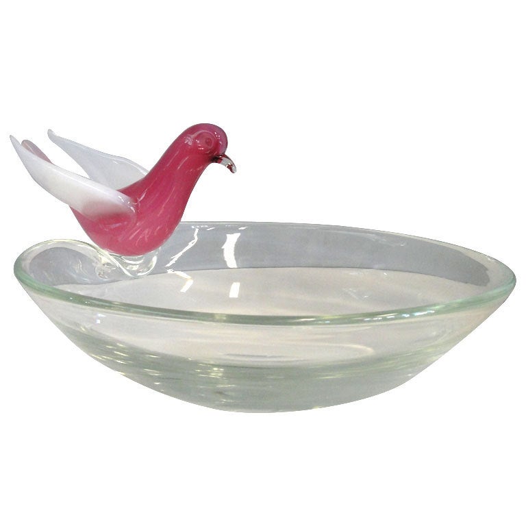 Oversized Murano Bird Bath Bowl For Sale at 1stdibs