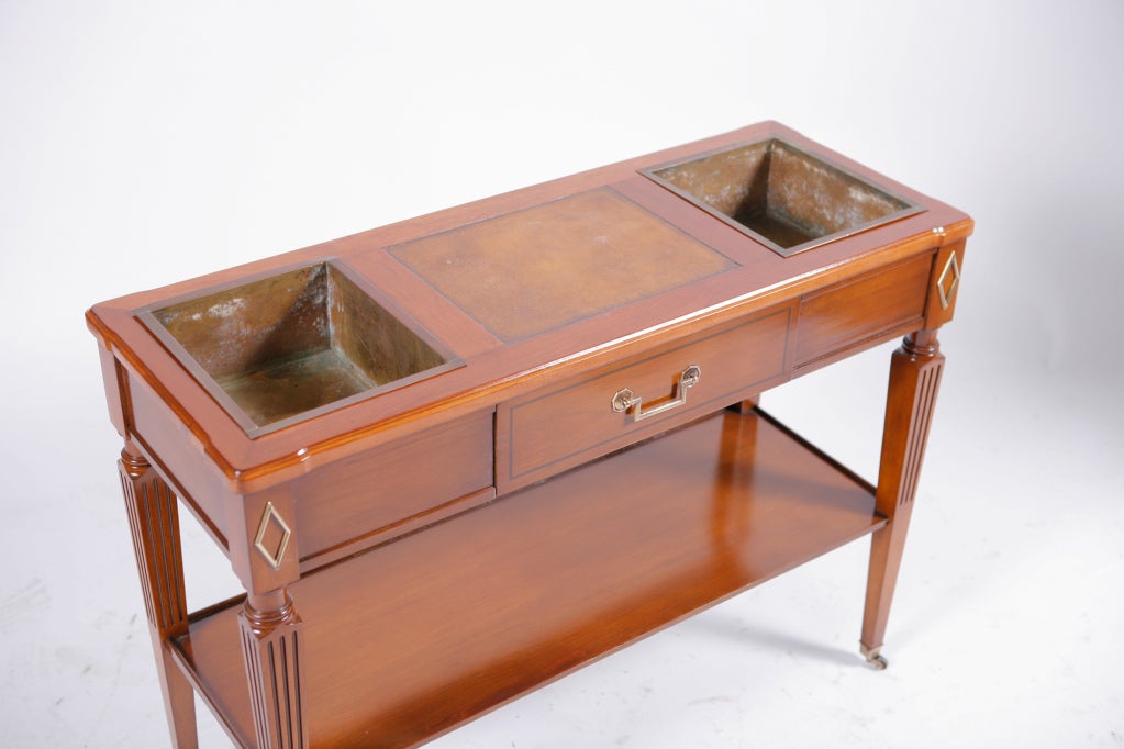 Regency Style Console W/ Planters In Excellent Condition In Miami, FL