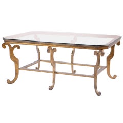 Oversized Gilded Iron Cocktail Table
