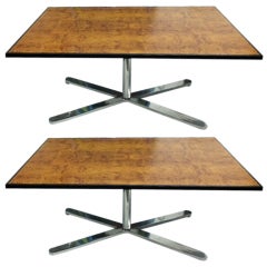 Pair of Amboyna Burlwood  Dining Tables by Nicos Zographos