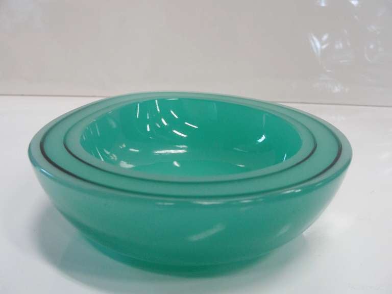 Exquisite Turquoise Murano Bowl