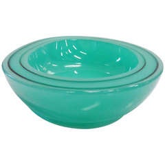 Exquisite Turquoise Murano Bowl