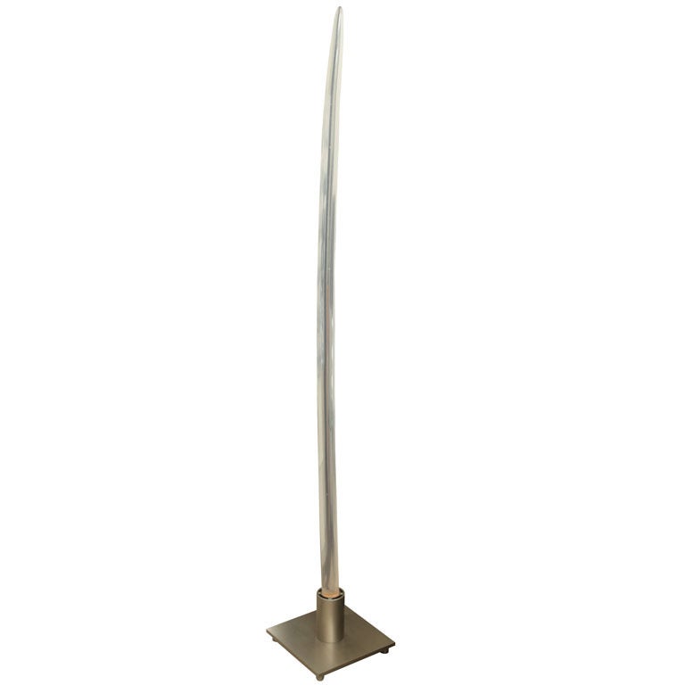 Exceptional Murano Glass Elephant Tusk Floor Lamp - Mazzega