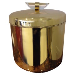 Cubitera italiana vintage de latón y lucita