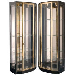 Black Lacquered and Glazed Display Cabinet by Henredon