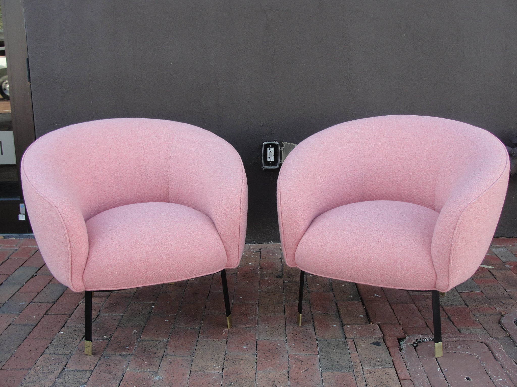 Exceptional Pair of Round Back Chairs