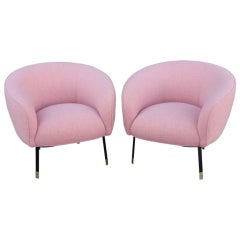Exceptional Pair of Round Back Chairs