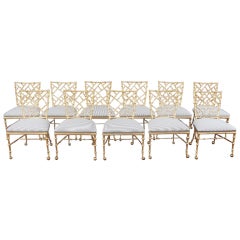 Set of 11 Phyllis Morris Chinese Chippendale Style Chairs