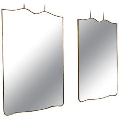 A Pair of Grand Scaled Wall Mirror with Gilt Brass Frames