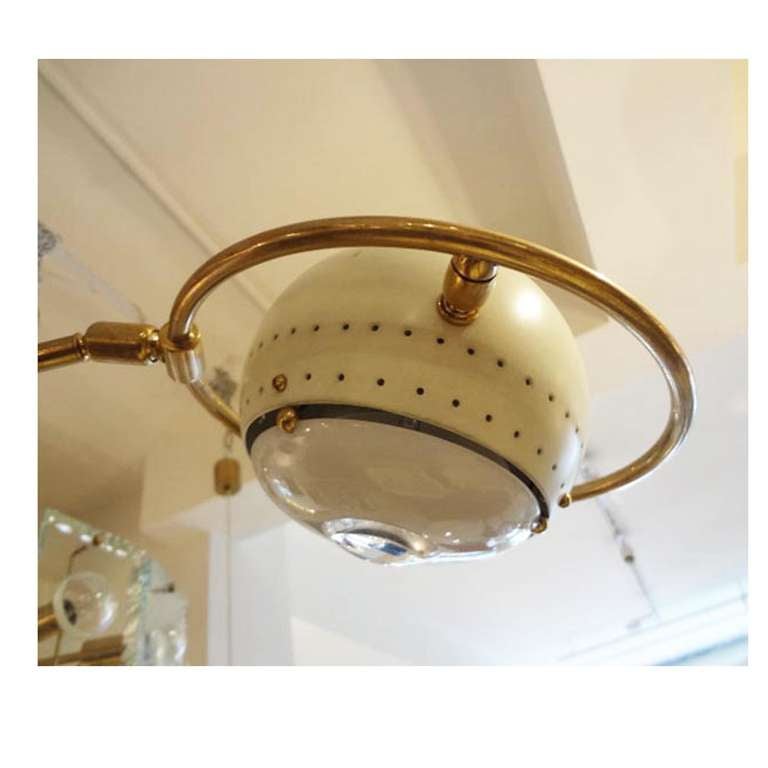 Italian in the style of Angelo Lelli for Arredoluce, a Very Rare Chandelier For Sale