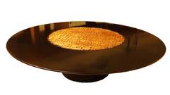 Round Cocktail Table in Lacquer and Copper by Raf Verjans