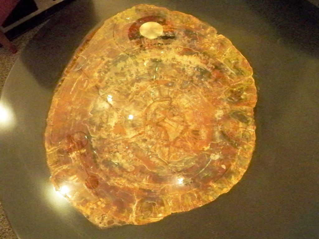 A Round Inlayed Cocktail table by Fernand Dresse