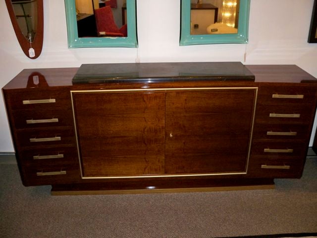 Mid-20th Century An Important Sideboard in Walnut by Renou and Genisset