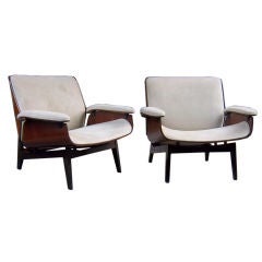 A Pair of Rare Modernist Club Chairs by Ico Parisi for MIM