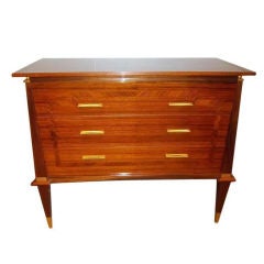 A Modernist Three Drawer Commode in Rosewood