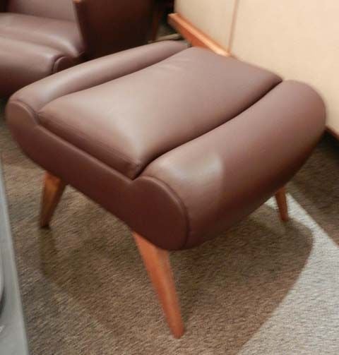 Pair of Mid-Century Club Chairs in Leather by Erton 3