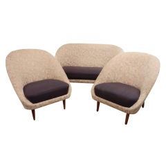 Three Piece Mid Century Seating Group by Theo Ruth for Artifort