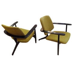 Pair of Lounge Chairs Created for Sabena Airlines by Hendrickx