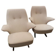 A Pair of Mid Century Club Chairs, Model "Penguin" by T. Ruth