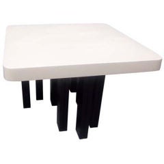 A Square Occasional Table in Combed Lacquer by J. C. Dresse