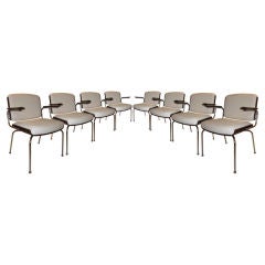A Set of Eight Modernist Dining Chairs by Duba