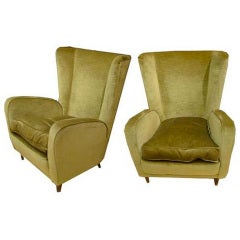 A Pair of of Club Chairs from the Hotel Bristol by Paolo Buffa