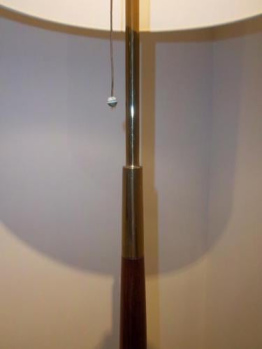 Italian A Mid Century Floor Lamp in Mahogany in the Style of Ico Parisi