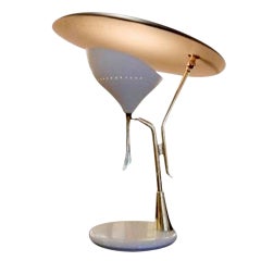 A Rare Table Lamp in Brass and Lacquered Metal by Arredoluce