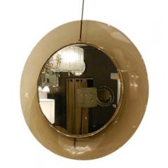 A Round Mid Century Wall Mirror by Max Ingrand for Fontana Arte