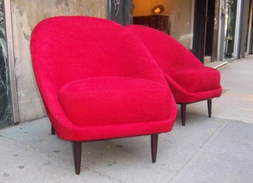 Dutch A Pair of Mid Century Club Chairs by Theo Ruth for Artiforte