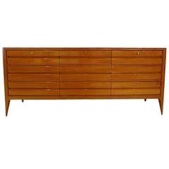 Sideboard or Chest of Drawers in Mahogany by Luciano Baldessari