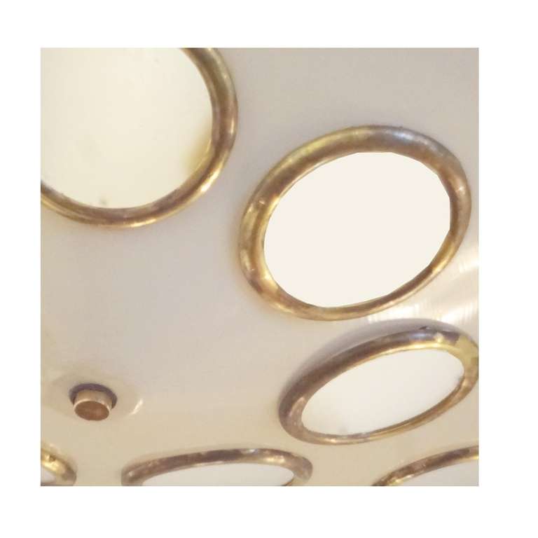 Italian Grand Scaled Mid Century Chandelier by Lumen