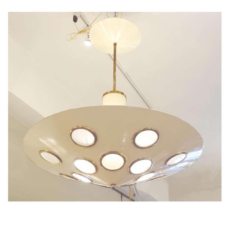 Mid-20th Century Grand Scaled Mid Century Chandelier by Lumen