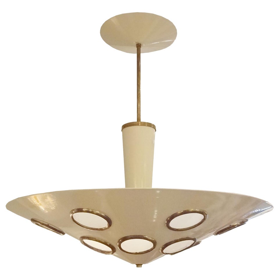 Grand Scaled Mid Century Chandelier by Lumen
