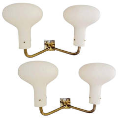 Pair of Large-Scale Mid-Century Wall Sconces by Ignazio Gardella, Italy