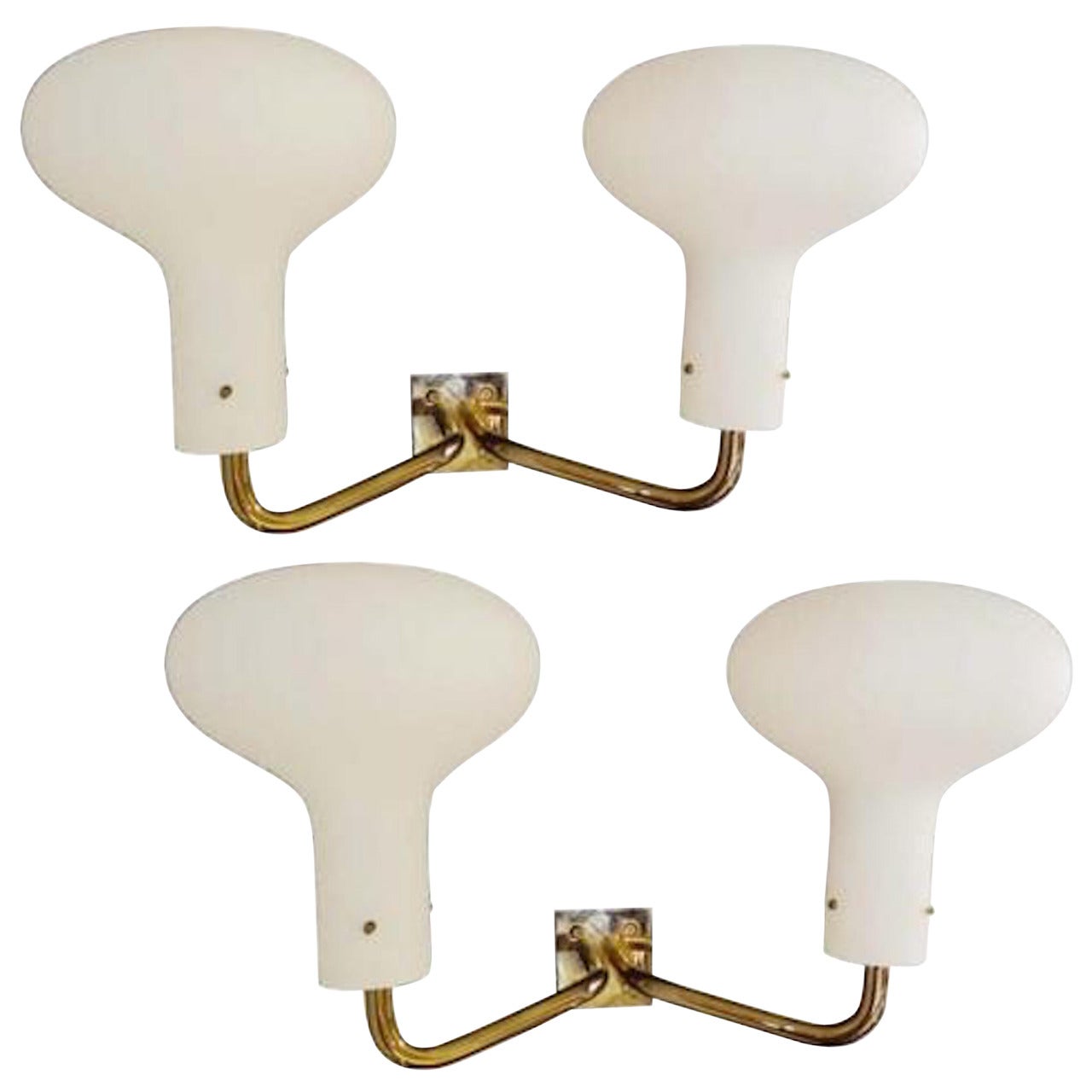 Pair of Large-Scale Mid-Century Wall Sconces by Ignazio Gardella, Italy For Sale