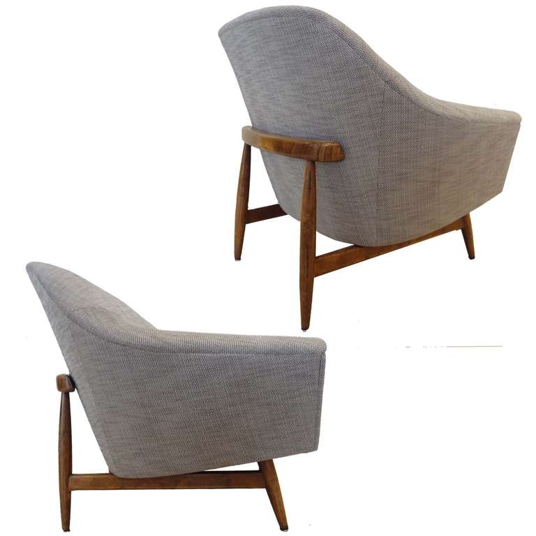 Pair of Midcentury Club Chairs by Theo Ruth In Excellent Condition In New York, NY