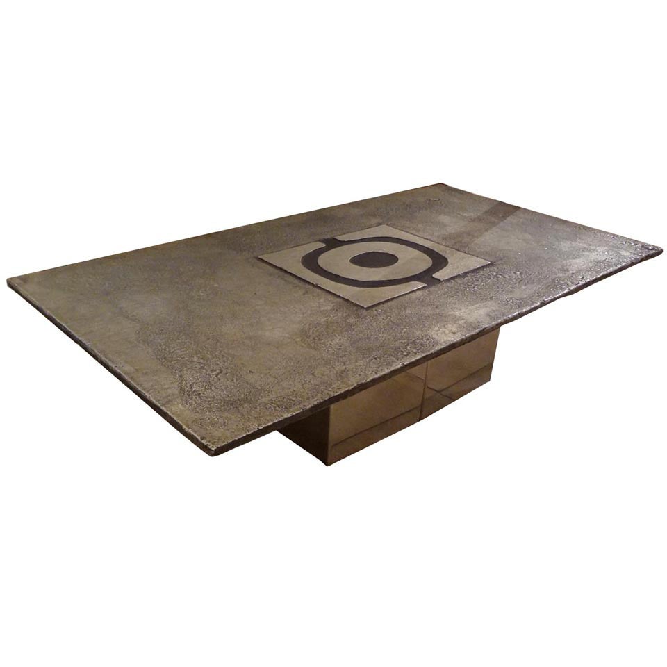 Willy Ceysens Modernist Cocktail Table in Cast Steel, Belgium, circa 1970 For Sale