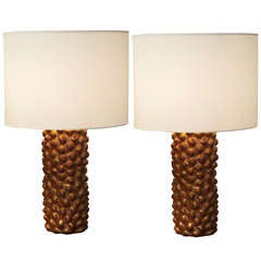 A Pair of Table Lamps by Pamela Sunday for Van den Akker