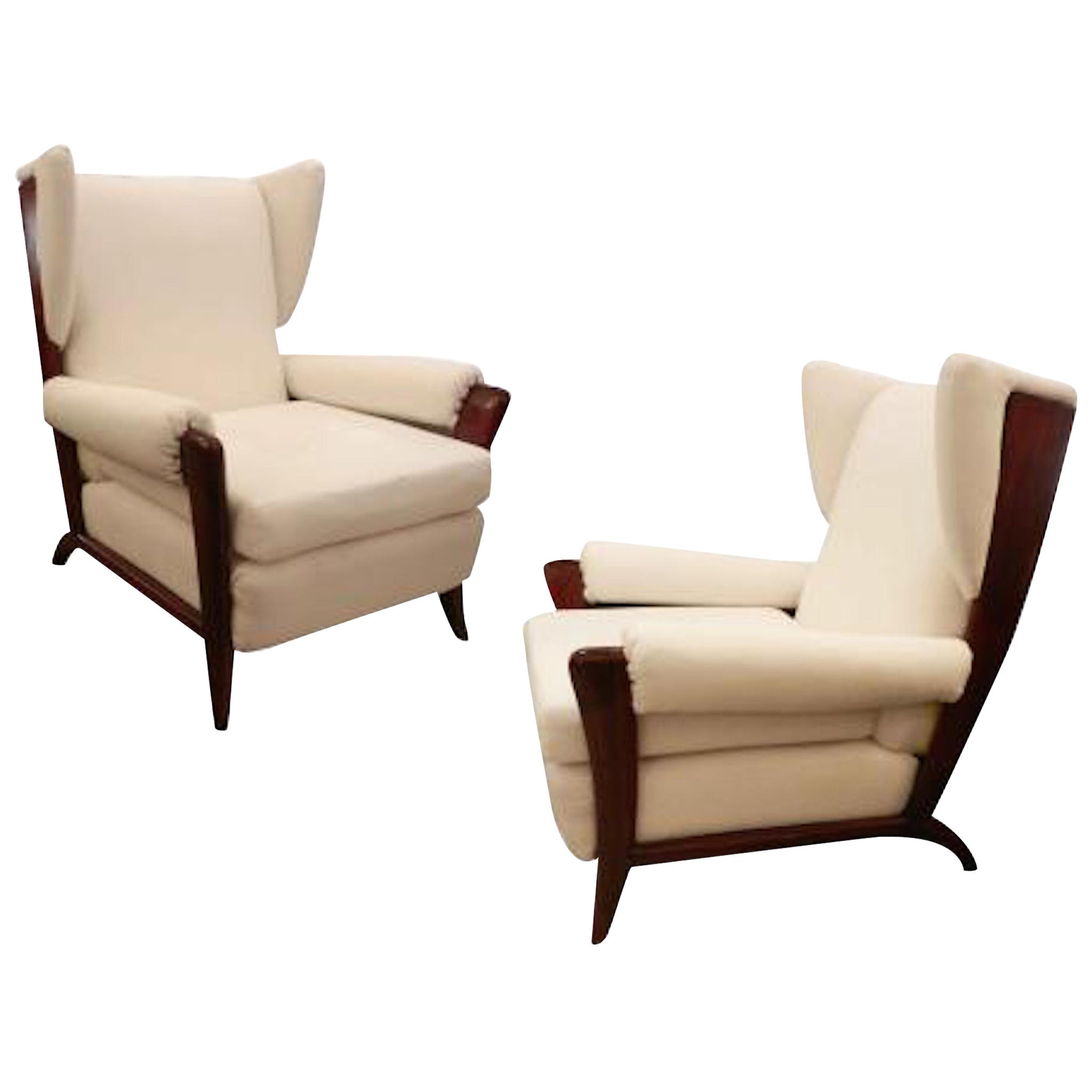 Pair of Club Chairs by Paolo Buffa