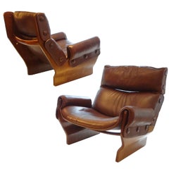 A Pair of Modernist Club Chairs, model "Canada" by Osvaldo Borsani