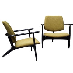 Pair of Lounge Chairs Created for Sabena Airlines by Alfred Hendrickx