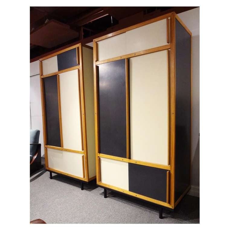 A Graphic Pair of Cabinets by Andre Sornay In Excellent Condition In New York, NY