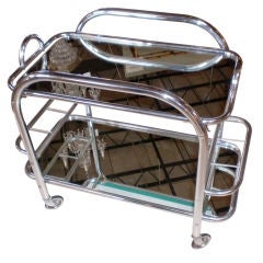 English Chrome Bar Cart