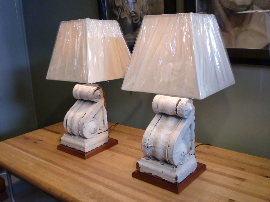 Pair of Corbel Lamps