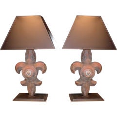 Pair of  Architectural Element Lamps