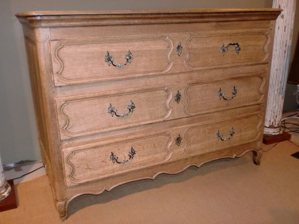 Bleached Oak French Chest of Drawers